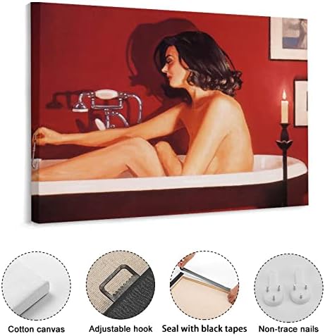 אישה בחדר אמבטיה אסתטי פוסטר קיר תפאורה קיר ציורי אמנות קיר קיר עיצוב הבית תפאורה ביתית עיצוב סלון אסתטי 24x32 אינץ 'בסגנון מסגרת