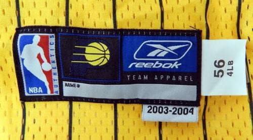 2003-04 אינדיאנה פייסרס משחק ריק הונחה גופיה זהב 56 DP31855 - משחק NBA בשימוש