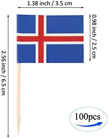 איסלנד קיסם דגל איסלנדי מיני קטן צילינדר הקאפקייקס דגלי