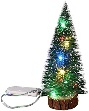 קישוטי NSQFKLALL חג המולד עם עץ LED אורות שולחן עבודה לחג המולד קישוט