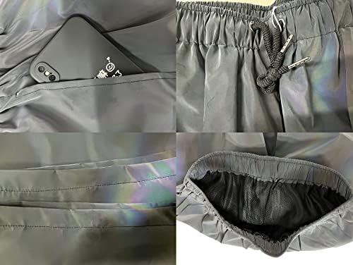 מכנסי מכנסיים קצרים של LZLRUN מכנסיים קצרים משקפים גברים מכנסיים פלורסנטיים