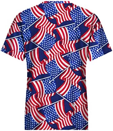 חולצות פטריוטיות לנשים שנעשו בארצות הברית 4 ביולי חולצות קיץ שרוולים קצרים