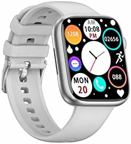 שעון חכם של Qonioi לאנדרואיד iOS, שיחת Bluetooth והודעה חכמה, 1.9in HD שעון ספורט מסך מגע מלא עם מעקב אחר שינה דופק, עוזר קול תזכורת לבריאות פעילות