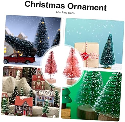 Sewacc 120 PCS מדבקות למתנות עצים מיניאטורות ביתיות ציוד ביתי מברשת עיצוב מלאכותי מסיבות חנות חג המולד דוגמנית מעדיפה עצים עצי