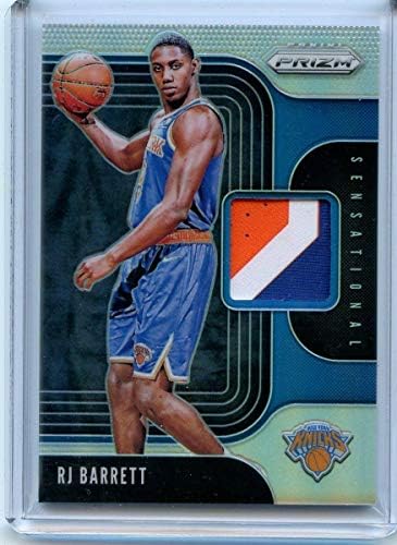 2019-20 Prizm RJ Barrett Silver Sensational טירון כרטיס D 1/10 - Knicks - כרטיסי טירון של כדורסל כדורסל
