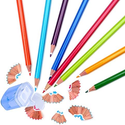 Ancefine 24 חבילה חור כפול עיפרון מחדד ידני מחדדים עיפרון עם מכסה לשימוש במשרד הביתי בבית הספר