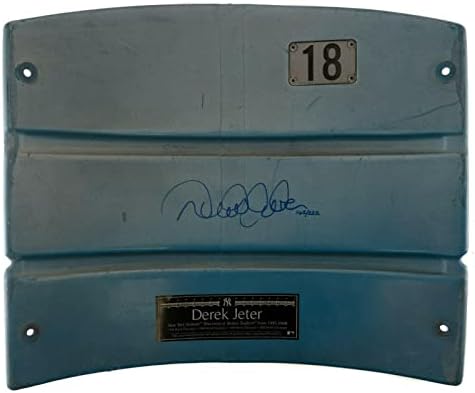דרק ג'טר חתום על משחק ינקי ניו יורק השתמש ב SeatCack עם Steiner COA - משחק משומש ציוד אצטדיון MLB