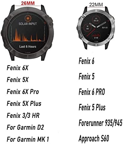 Sdutio Sport Silicone Watchband for Garmin Fenix ​​7x 7 6x 6 Pro 5x 5plus s60 935 שחרור מהיר 22 26 ממ רצועת כף היד