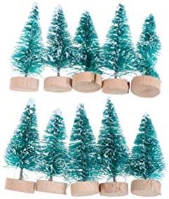 Warmshine 50 חבילה Diy מיני עצי חג המולד שולחן עבודה שולחן עבודה עיצוב בית קישוט חג המולד לילדים עץ חג המולד מחט אורן
